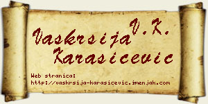 Vaskrsija Karašićević vizit kartica